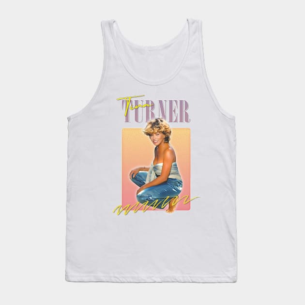 Tina Turner / 80s Style Retro Fan Art Design Tank Top by DankFutura